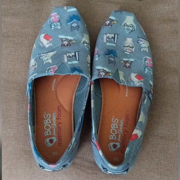 Adorable Cat-themed Bobs From Skechers Shoes Excellent Condition - Picture 2 of 7